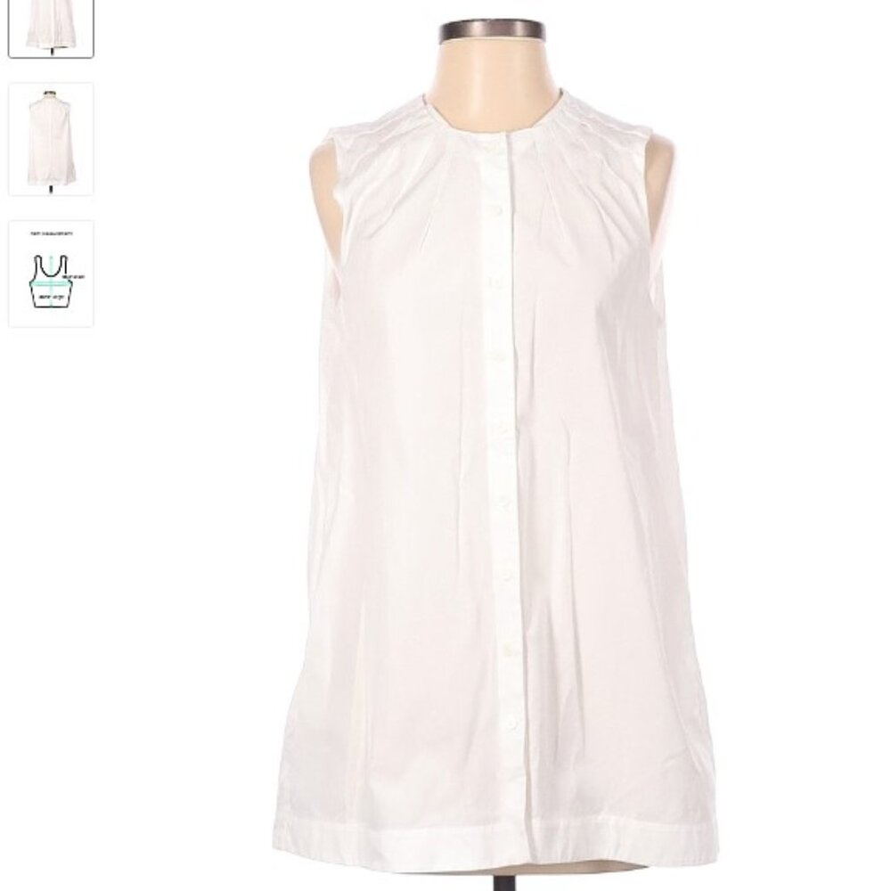 MONA THALHEIMER Sleeveless Button-Down Shirt